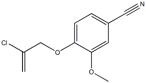 4-[(2-chloroprop-2-enyl)oxy]-3-methoxybenzonitrile 化学構造式