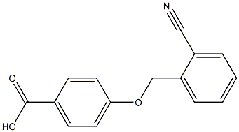 4-[(2-cyanophenyl)methoxy]benzoic acid Struktur