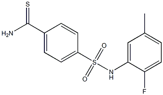 4-[(2-fluoro-5-methylphenyl)sulfamoyl]benzene-1-carbothioamide Struktur