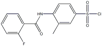 4-[(2-fluorobenzene)amido]-3-methylbenzene-1-sulfonyl chloride 结构式