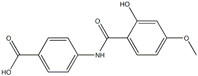 4-[(2-hydroxy-4-methoxybenzoyl)amino]benzoic acid,,结构式