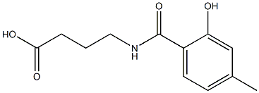 4-[(2-hydroxy-4-methylbenzoyl)amino]butanoic acid Structure