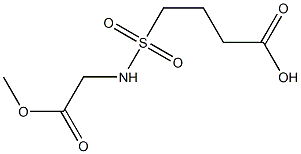 4-[(2-methoxy-2-oxoethyl)sulfamoyl]butanoic acid 化学構造式