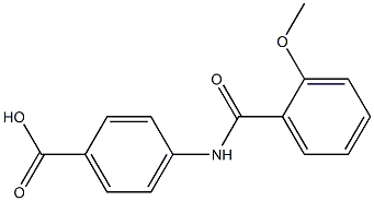 4-[(2-methoxybenzoyl)amino]benzoic acid Struktur