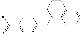 4-[(2-methyl-1,2,3,4-tetrahydroquinolin-1-yl)methyl]benzoic acid,,结构式