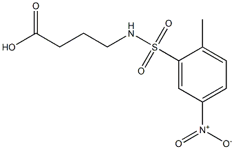 4-[(2-methyl-5-nitrobenzene)sulfonamido]butanoic acid 化学構造式