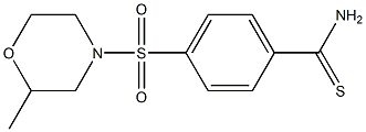 4-[(2-methylmorpholine-4-)sulfonyl]benzene-1-carbothioamide,,结构式