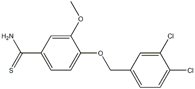 4-[(3,4-dichlorophenyl)methoxy]-3-methoxybenzene-1-carbothioamide Structure