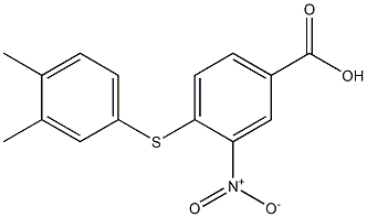 4-[(3,4-dimethylphenyl)sulfanyl]-3-nitrobenzoic acid 结构式