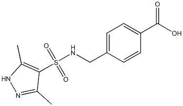 4-[(3,5-dimethyl-1H-pyrazole-4-)sulfonamidomethyl]benzoic acid|