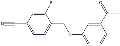 4-[(3-acetylphenoxy)methyl]-3-fluorobenzonitrile Structure