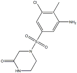 4-[(3-amino-5-chloro-4-methylbenzene)sulfonyl]piperazin-2-one