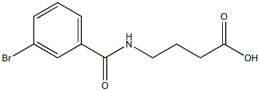 4-[(3-bromobenzoyl)amino]butanoic acid,,结构式