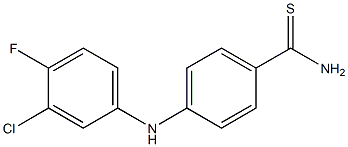 4-[(3-chloro-4-fluorophenyl)amino]benzene-1-carbothioamide 结构式