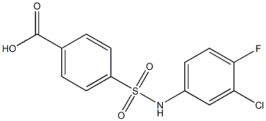 4-[(3-chloro-4-fluorophenyl)sulfamoyl]benzoic acid Structure