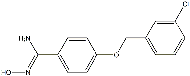 4-[(3-chlorobenzyl)oxy]-N'-hydroxybenzenecarboximidamide Struktur
