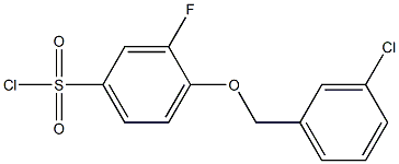 4-[(3-chlorophenyl)methoxy]-3-fluorobenzene-1-sulfonyl chloride 化学構造式