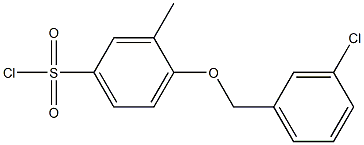 4-[(3-chlorophenyl)methoxy]-3-methylbenzene-1-sulfonyl chloride