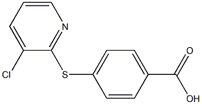 4-[(3-chloropyridin-2-yl)sulfanyl]benzoic acid,,结构式
