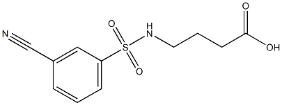 4-[(3-cyanobenzene)sulfonamido]butanoic acid Struktur
