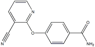 4-[(3-cyanopyridin-2-yl)oxy]benzamide Struktur