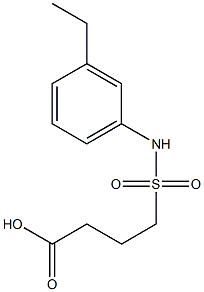 4-[(3-ethylphenyl)sulfamoyl]butanoic acid Structure