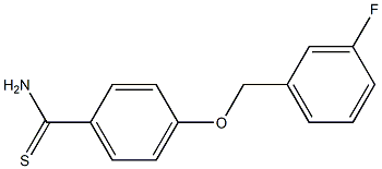 4-[(3-fluorophenyl)methoxy]benzene-1-carbothioamide 结构式