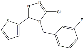 4-[(3-fluorophenyl)methyl]-5-(thiophen-2-yl)-4H-1,2,4-triazole-3-thiol 化学構造式
