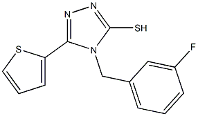 4-[(3-fluorophenyl)methyl]-5-(thiophen-2-yl)-4H-1,2,4-triazole-3-thiol Struktur