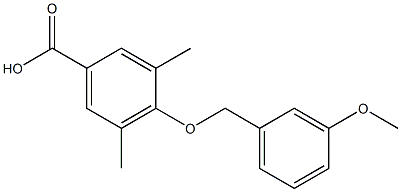 4-[(3-methoxyphenyl)methoxy]-3,5-dimethylbenzoic acid Structure