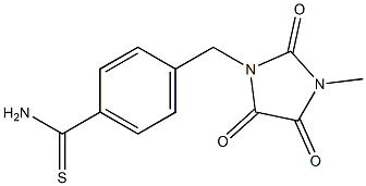 4-[(3-methyl-2,4,5-trioxoimidazolidin-1-yl)methyl]benzene-1-carbothioamide 结构式