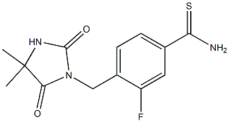 4-[(4,4-dimethyl-2,5-dioxoimidazolidin-1-yl)methyl]-3-fluorobenzenecarbothioamide