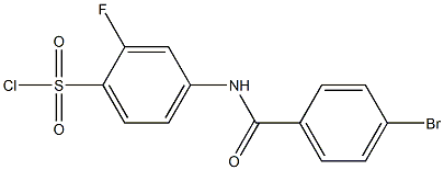 4-[(4-bromobenzene)amido]-2-fluorobenzene-1-sulfonyl chloride