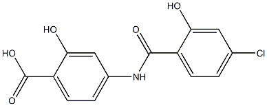 4-[(4-chloro-2-hydroxybenzene)amido]-2-hydroxybenzoic acid,,结构式