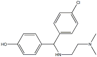 4-[(4-chlorophenyl)({[2-(dimethylamino)ethyl]amino})methyl]phenol Structure