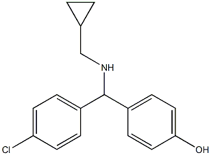 4-[(4-chlorophenyl)[(cyclopropylmethyl)amino]methyl]phenol Structure