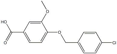 4-[(4-chlorophenyl)methoxy]-3-methoxybenzoic acid,,结构式