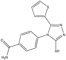 4-[3-sulfanyl-5-(thiophen-2-yl)-4H-1,2,4-triazol-4-yl]benzamide Structure