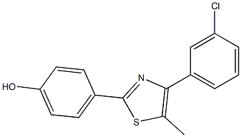 4-[4-(3-chlorophenyl)-5-methyl-1,3-thiazol-2-yl]phenol