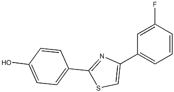 4-[4-(3-fluorophenyl)-1,3-thiazol-2-yl]phenol Struktur