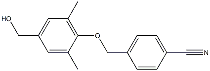 4-[4-(hydroxymethyl)-2,6-dimethylphenoxymethyl]benzonitrile 化学構造式