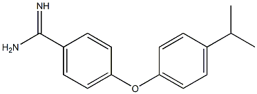 4-[4-(propan-2-yl)phenoxy]benzene-1-carboximidamide 化学構造式
