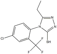 4-[4-chloro-2-(trifluoromethyl)phenyl]-5-ethyl-4H-1,2,4-triazole-3-thiol Structure