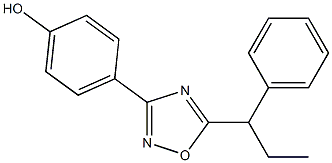 4-[5-(1-phenylpropyl)-1,2,4-oxadiazol-3-yl]phenol 化学構造式