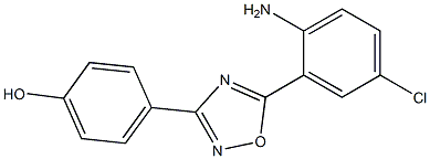 4-[5-(2-amino-5-chlorophenyl)-1,2,4-oxadiazol-3-yl]phenol 化学構造式