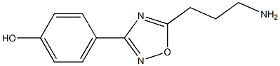 4-[5-(3-aminopropyl)-1,2,4-oxadiazol-3-yl]phenol Struktur