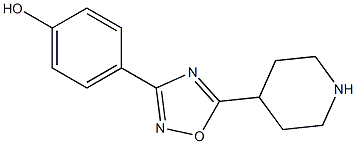 4-[5-(piperidin-4-yl)-1,2,4-oxadiazol-3-yl]phenol,,结构式