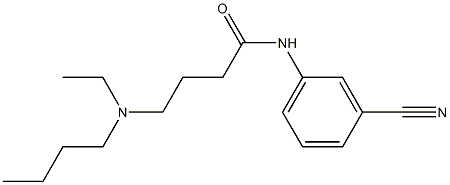 4-[butyl(ethyl)amino]-N-(3-cyanophenyl)butanamide 结构式