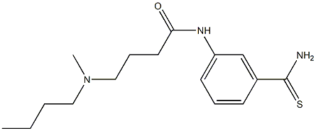 4-[butyl(methyl)amino]-N-(3-carbamothioylphenyl)butanamide,,结构式