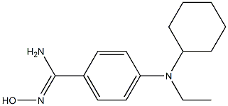 4-[cyclohexyl(ethyl)amino]-N'-hydroxybenzene-1-carboximidamide Structure